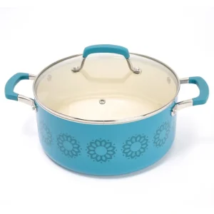 Aarti Sequeira 5-Qt Printed Medallion Dutch Oven w/ Glass Lid - glamourwo.com | ladies' apparel & accessories & shoes* Fashion