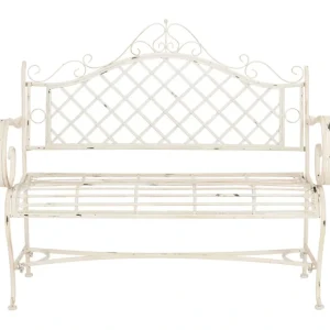 Abner Wrought Iron Outdoor Garden Bench by Safavieh - glamourwo.com | ladies' apparel & accessories & shoes* Hot