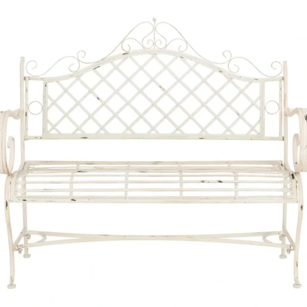 Abner Wrought Iron Outdoor Garden Bench by Safavieh - glamourwo.com | ladies' apparel & accessories & shoes* Hot