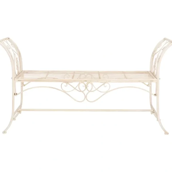 Adina Wrought Iron Outdoor Garden Bench by Safavieh - glamourwo.com | ladies' apparel & accessories & shoes* Cheap