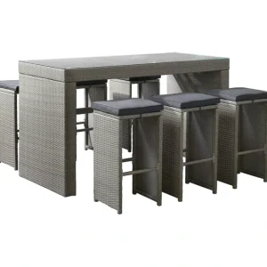 Alaterre Furniture Asti 7-Piece Set Outdoor Pub Set - glamourwo.com | ladies' apparel & accessories & shoes* New