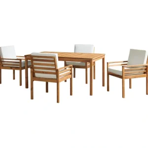 Alaterre Furniture Okemo Acacia Wood 5-Piece Dining Set - glamourwo.com | ladies' apparel & accessories & shoes* Store