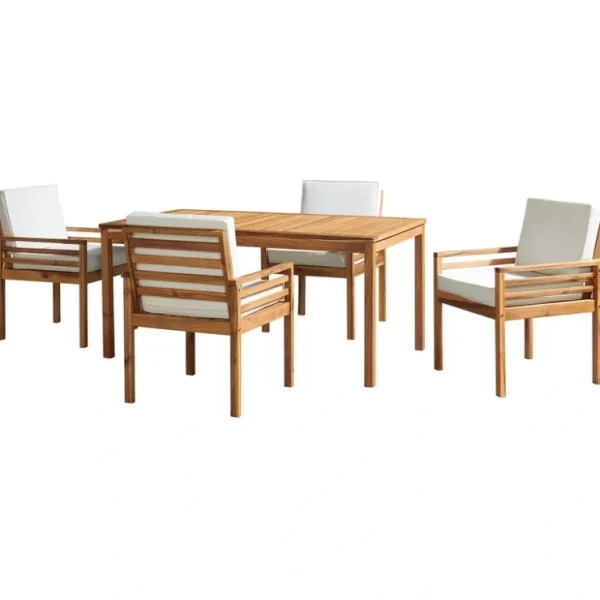 Alaterre Furniture Okemo Acacia Wood 5-Piece Dining Set - glamourwo.com | ladies' apparel & accessories & shoes* Store