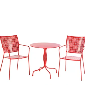 Alfresco Home Outdoor Red Bistro Set Table Stackable Chairs - glamourwo.com | ladies' apparel & accessories & shoes* Best Sale