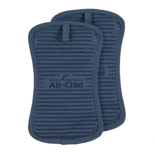 All-Clad Set of Two Ribbed Silicone Cotton Twil l Pot Holders - glamourwo.com | ladies' apparel & accessories & shoes* Cheap