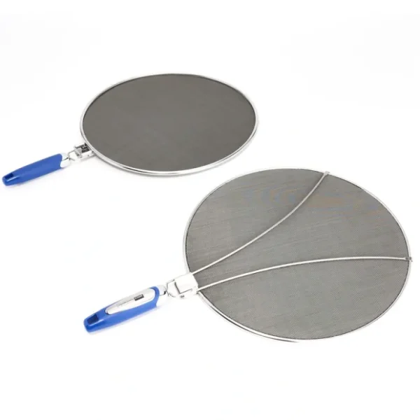 Amco Set of 2 Stainless Steel Splatter Screen With Handle - glamourwo.com | ladies' apparel & accessories & shoes* Fashion