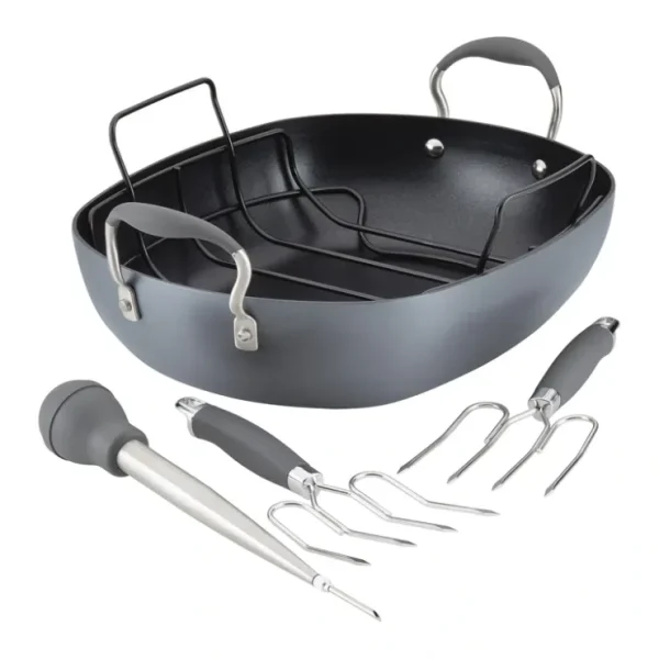 Anolon 16" x 13" Advanced Home Nonstick Roaster - glamourwo.com | ladies' apparel & accessories & shoes* Cheap