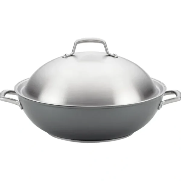 Anolon Accolade Hard Anodized 13.5-inch Nonstick Wok with Lid - glamourwo.com | ladies' apparel & accessories & shoes* Sale