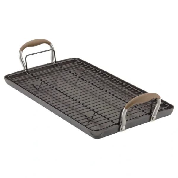 Anolon Advanced Hard Anodized Double Burner Griddle w/ Rack - glamourwo.com | ladies' apparel & accessories & shoes* Cheap