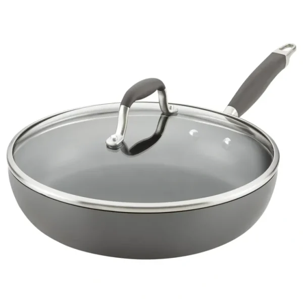 Anolon Advanced Home Hard-Anodized Deep FryingPan, 12in - glamourwo.com | ladies' apparel & accessories & shoes* Flash Sale