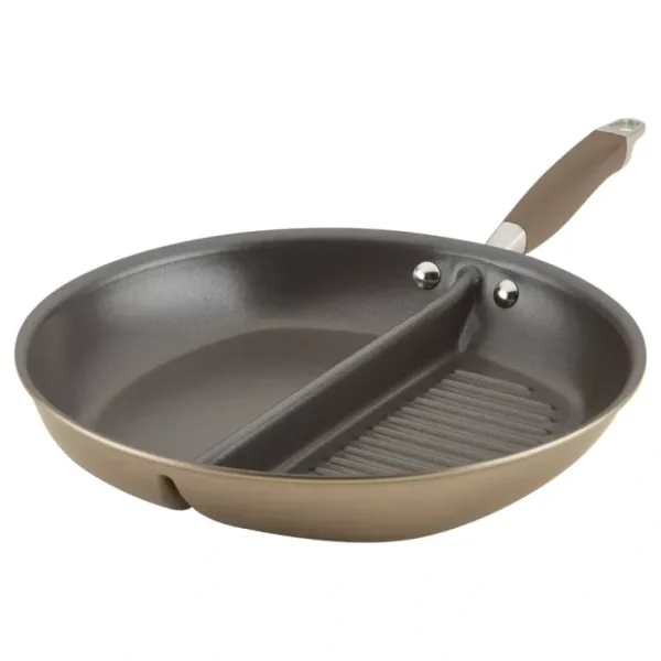 Anolon Advanced Home Hard-Anodized Grill Griddle Pan, 12.5in - glamourwo.com | ladies' apparel & accessories & shoes* Cheap