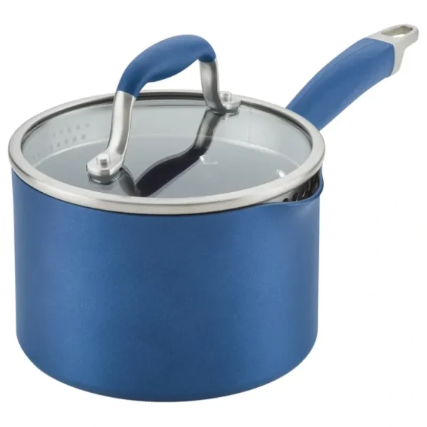 Anolon Advanced Home Hard-Anodized Straining Saucepan, 2qt - glamourwo.com | ladies' apparel & accessories & shoes* Hot