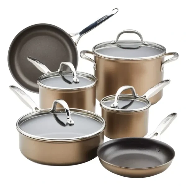 Anolon Ascend Hard Anodized Nonstick 10pc Cookware Set - glamourwo.com | ladies' apparel & accessories & shoes* Clearance