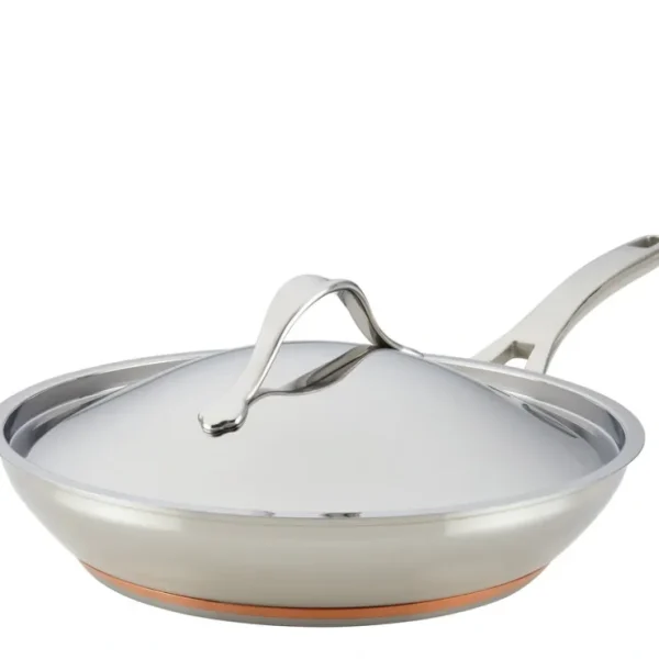 Anolon Nouvelle Copper Stainless Steel 12" French Skillet - glamourwo.com | ladies' apparel & accessories & shoes* Cheap