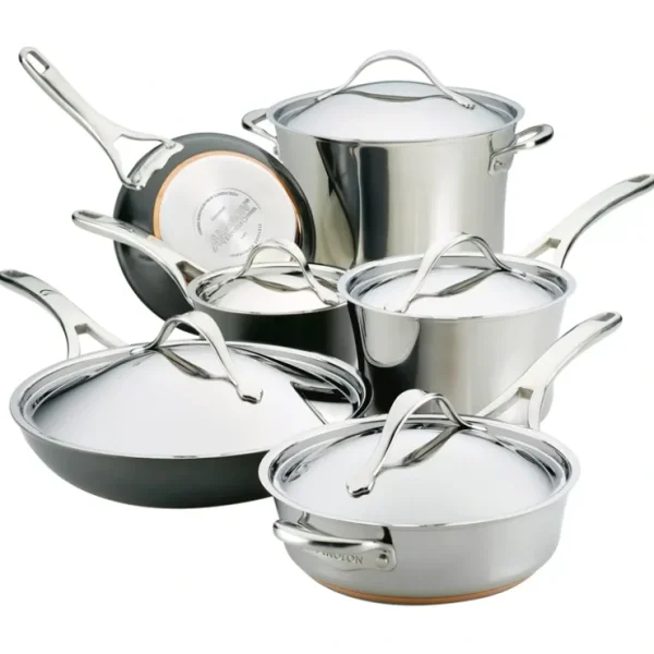 Anolon Nouvelle Nonstick Induction Cookware Set, 11-Piece - glamourwo.com | ladies' apparel & accessories & shoes* Shop