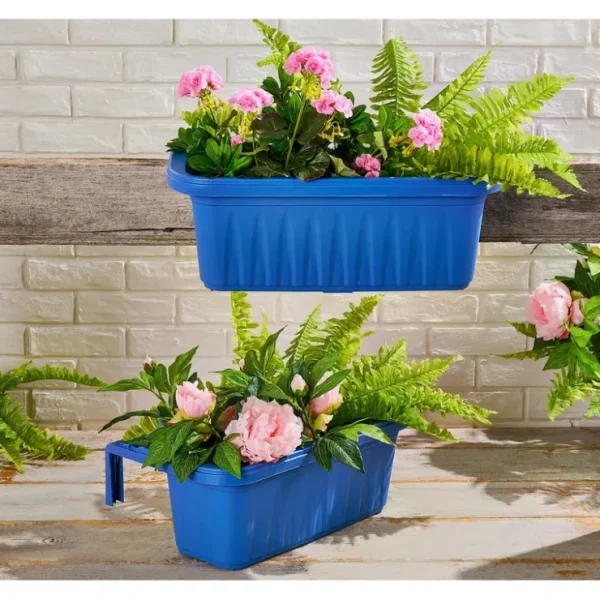 Apollo Exports Set of (2) 20" Adjustable Classic Railing Planters - glamourwo.com | ladies' apparel & accessories & shoes* Hot