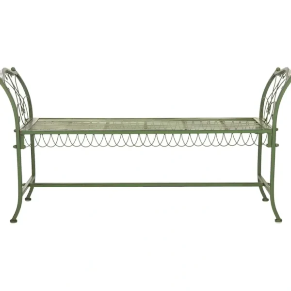 Arona Wrought Iron 51" Outdoor Garden Bench bySafavieh - glamourwo.com | ladies' apparel & accessories & shoes* New