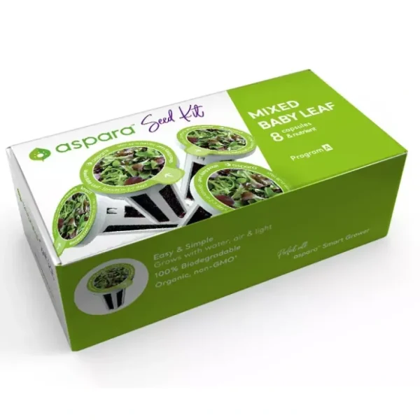 Aspara Mixed Baby Leaf 8 Capsule Seed Kit - glamourwo.com | ladies' apparel & accessories & shoes* Discount