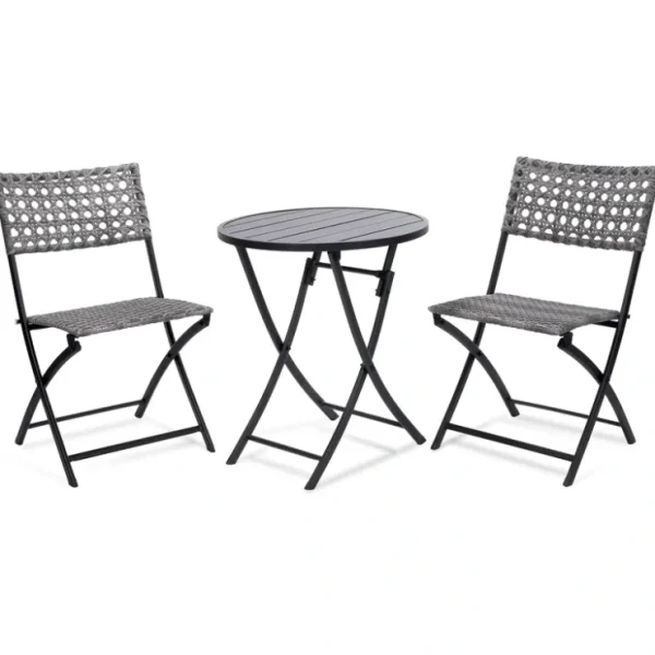Backyard Expres sions 3 Piece W icker Folding P atio Bistro Set - glamourwo.com | ladies' apparel & accessories & shoes* Cheap