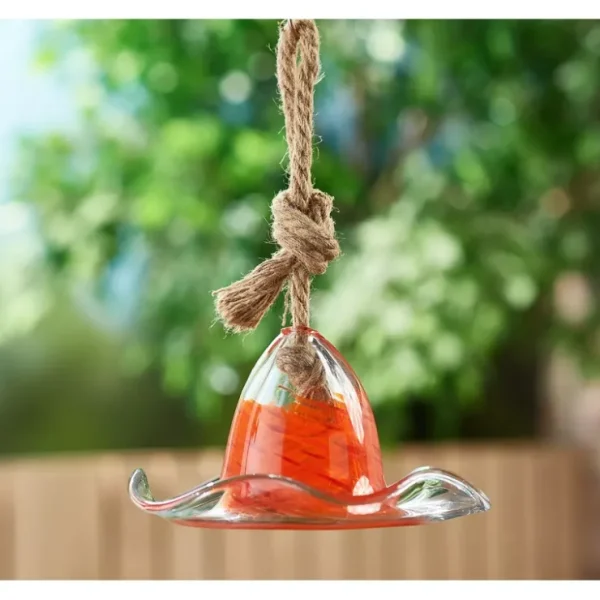 Barbara King Hanging Art Glass Bird Feeder Dish - glamourwo.com | ladies' apparel & accessories & shoes* New