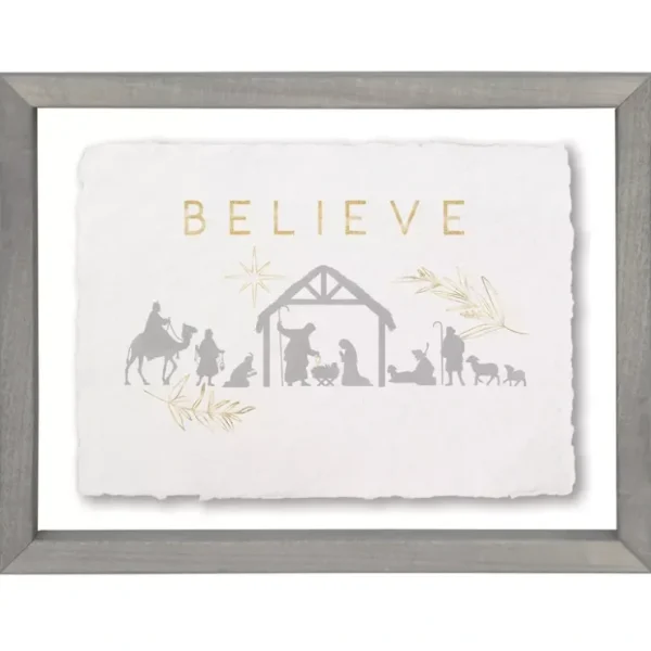 Believe Nativity Floating Frame Art By Sincere Surroundings - glamourwo.com | ladies' apparel & accessories & shoes* Cheap