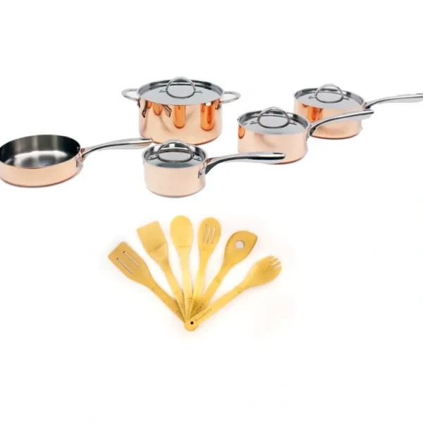 BergHOFF 15-Piece Copper Tri-Ply Cookware Set, Non-Hammered - glamourwo.com | ladies' apparel & accessories & shoes* Clearance