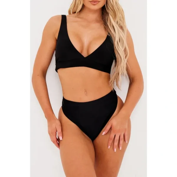 Black Mix Match High Leg Bikini Bottoms - glamourwo.com | ladies' apparel & accessories & shoes* Flash Sale