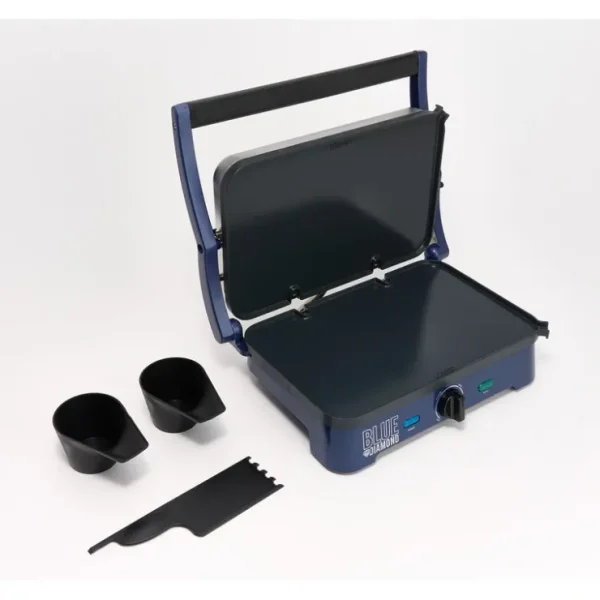 Blue Diamond Ceramic Electric 2-Side Contact Sizzle Griddle Grill - glamourwo.com | ladies' apparel & accessories & shoes* Discount