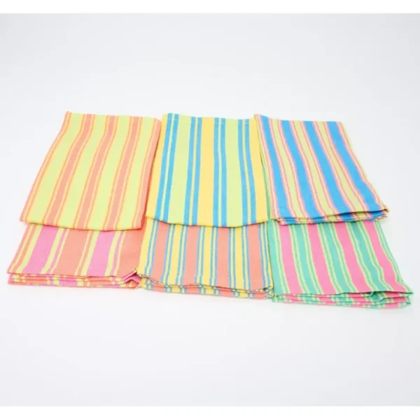 Bobby Berk Multi Stripe Cloth Napkins 6 Set - glamourwo.com | ladies' apparel & accessories & shoes* Flash Sale