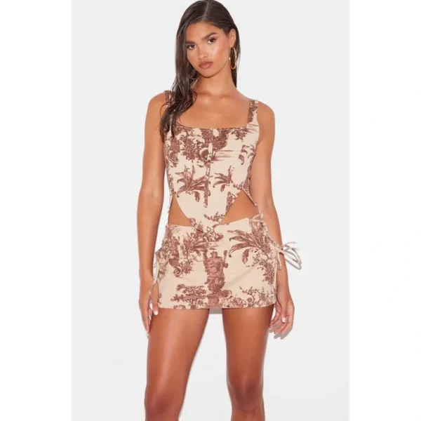 Brown Renaissance Inspired Dip Denim Corset Top - glamourwo.com | ladies' apparel & accessories & shoes* Fashion