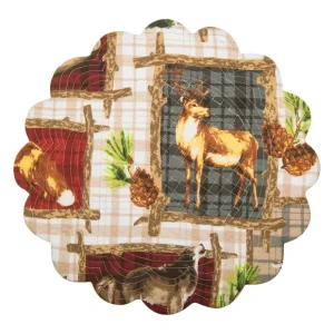 17" Bryson Retreat Round Placemat Set of 6 by Valerie - glamourwo.com | ladies' apparel & accessories & shoes* Cheap