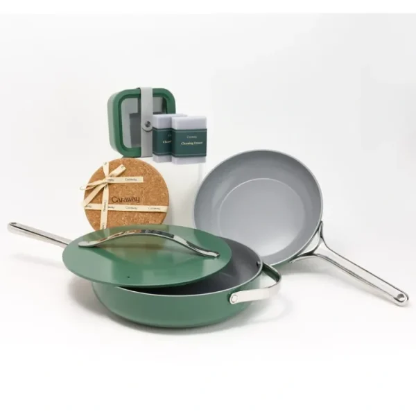 Caraway Home 3-pc Ceramic Nonstick Cookware Set Container - glamourwo.com | ladies' apparel & accessories & shoes* Cheap