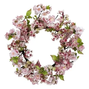 24" Cherry Blossom Wreath by Nearly Natural - glamourwo.com | ladies' apparel & accessories & shoes* Clearance