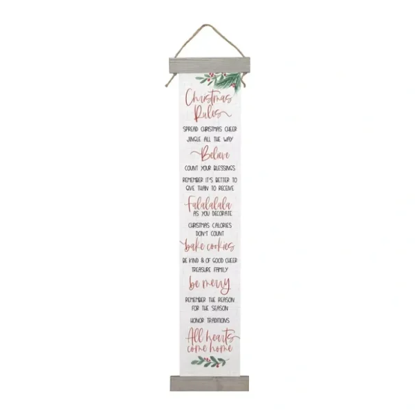 "Christmas Rules" Long Hanging Canvas By Sincere Surroundings. - glamourwo.com | ladies' apparel & accessories & shoes* Best Sale