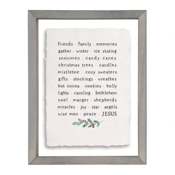 "Christmas Words" Floating Frame Art by Sincere Surroundings - glamourwo.com | ladies' apparel & accessories & shoes* New