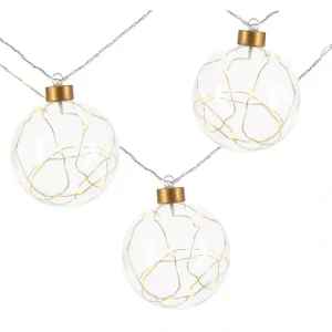 9.8' Clear Glass Ball LED Garland w 12 Lights by Gerson Co - glamourwo.com | ladies' apparel & accessories & shoes* Clearance