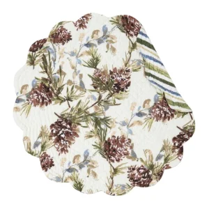 17" Cooper Pines Round Placemat Set of 6 by Valerie - glamourwo.com | ladies' apparel & accessories & shoes* Online