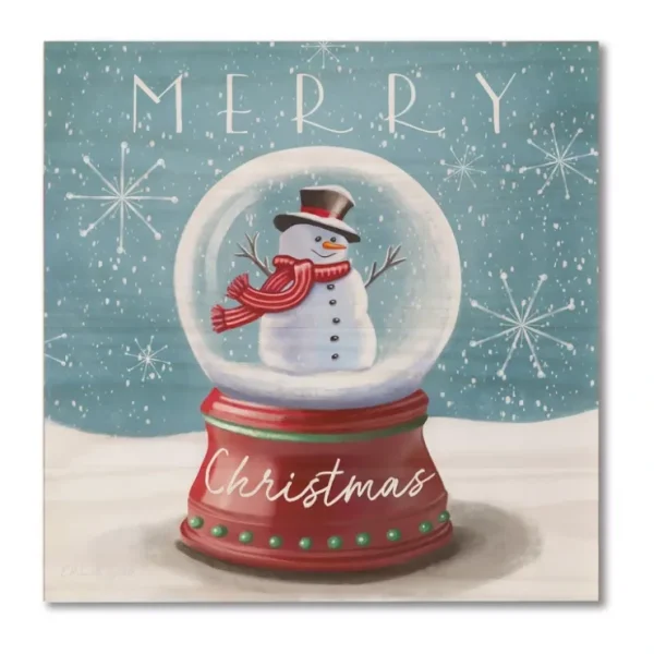 Courtside Market Merry Snow Globe 14x14 Wood Sign - glamourwo.com | ladies' apparel & accessories & shoes* Store