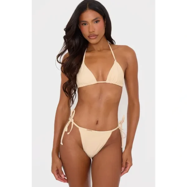 Cream Mix & Match Triangle Bikini Top - glamourwo.com | ladies' apparel & accessories & shoes* New