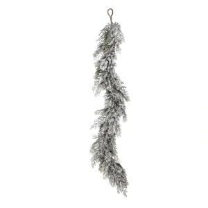 48" Frosted Cedar Garland by Valerie - glamourwo.com | ladies' apparel & accessories & shoes* Cheap