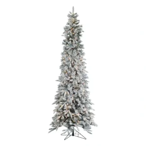 9-Ft Flocked Pencil Pine with 650 Clear Lights by Sterling Co. - glamourwo.com | ladies' apparel & accessories & shoes* Sale
