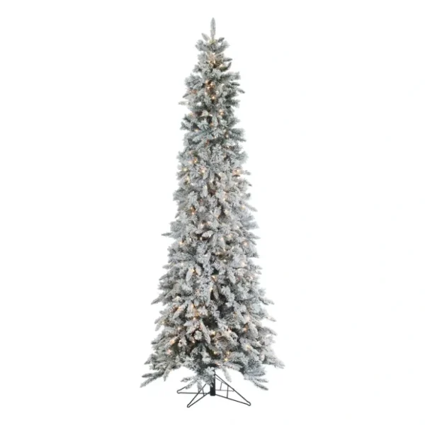 9-Ft Flocked Pencil Pine with 650 Clear Lights by Sterling Co. - glamourwo.com | ladies' apparel & accessories & shoes* Sale