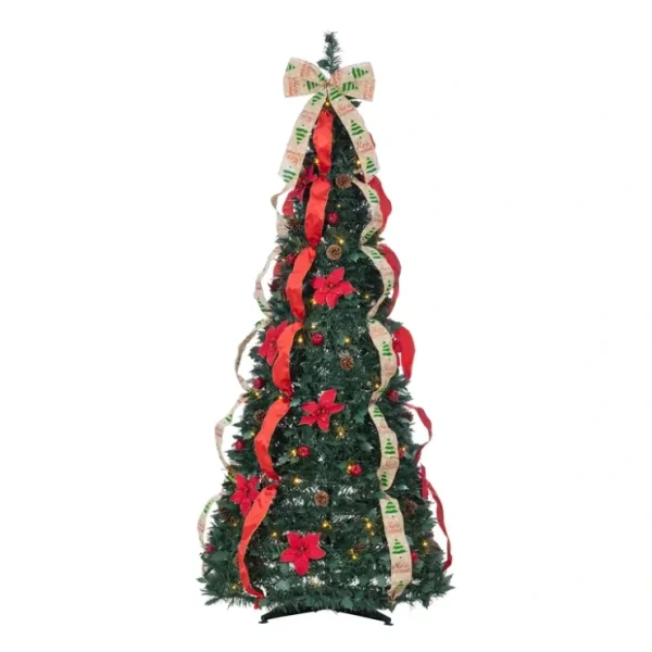 6-Ft H Decorated Green Pop Up Pre-Lit Pine Tree by Sterling Co - glamourwo.com | ladies' apparel & accessories & shoes* Clearance