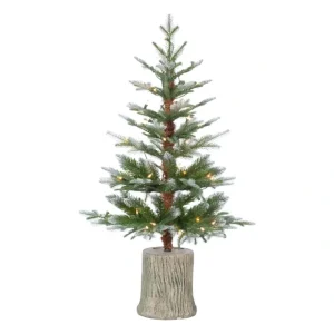 3-Ft High Potted Natural Cut Frosted Pine Tree by Sterling Co - glamourwo.com | ladies' apparel & accessories & shoes* Fashion