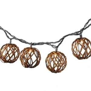6-ft L Electric Rattan Weave Sphere Patio Lights by Gerson Co - glamourwo.com | ladies' apparel & accessories & shoes* Fashion
