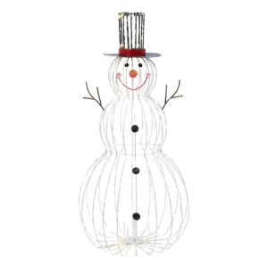 33"H Electric Metal Snowman Outdoor Decor by Gerson Co - glamourwo.com | ladies' apparel & accessories & shoes* Cheap