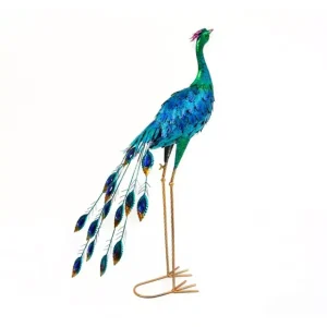 35"H Metal Peacock Figurine by Gerson Co - glamourwo.com | ladies' apparel & accessories & shoes* Hot