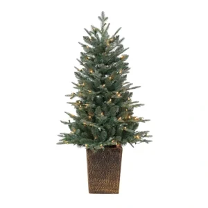 4'H Potted Nat Cut Blue Spruce with 100 Lightsy Sterling Co - glamourwo.com | ladies' apparel & accessories & shoes* Shop