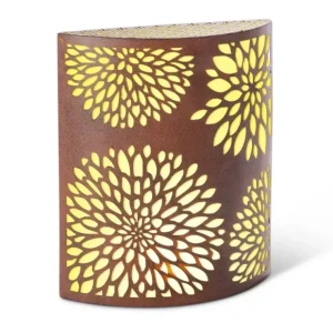 14"H Yellow Solar Floral Wall/Fence Light by Gerson Co - glamourwo.com | ladies' apparel & accessories & shoes* New