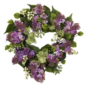 20" Hanel Lilac Wreath by Nearly Natural - glamourwo.com | ladies' apparel & accessories & shoes* New
